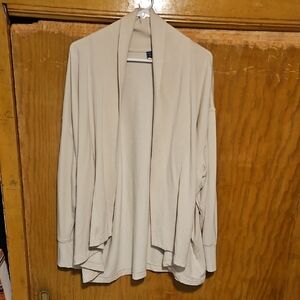 Cream Open Front Cardigan